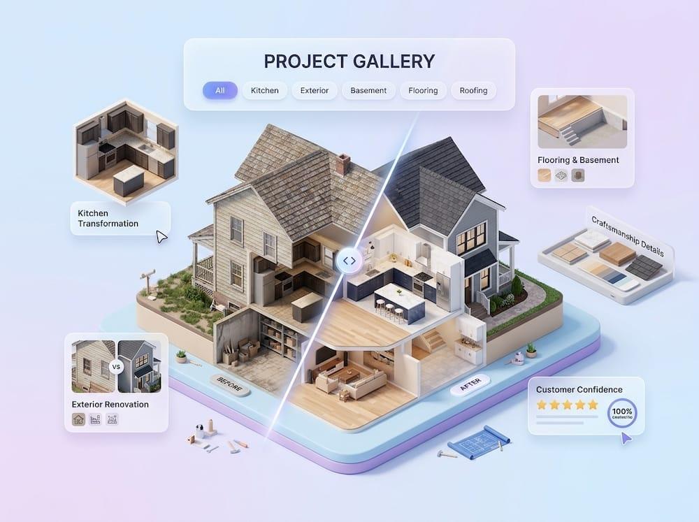 Project Gallery with Before & After Work