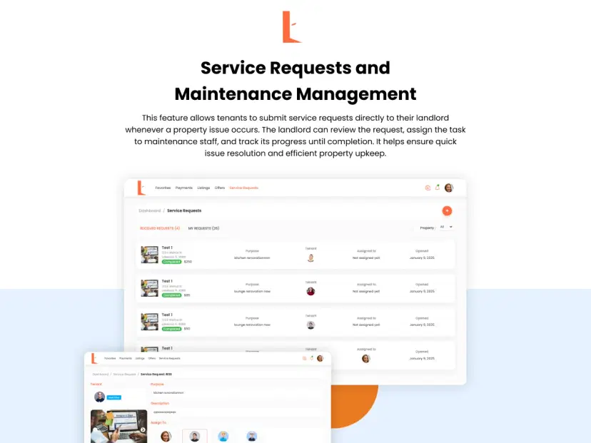 Service Requests and Maintenance Management