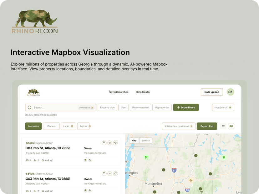 Interactive Map-box Visualisation