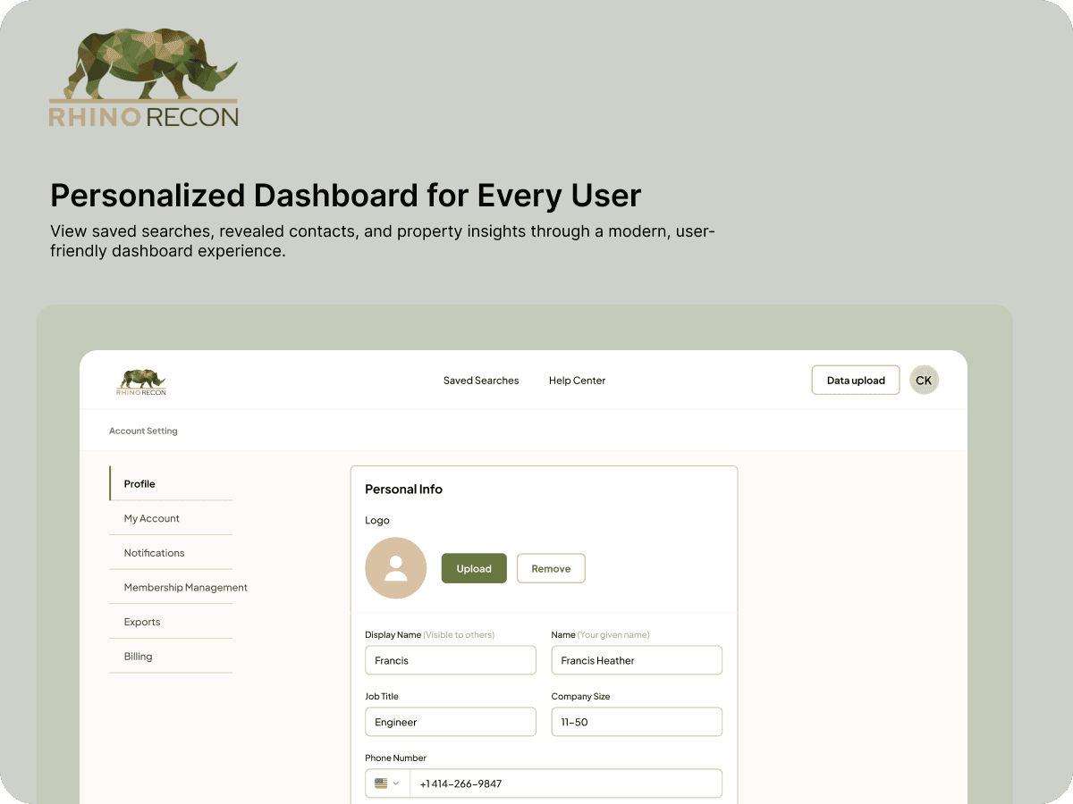 Personalised Dashboard