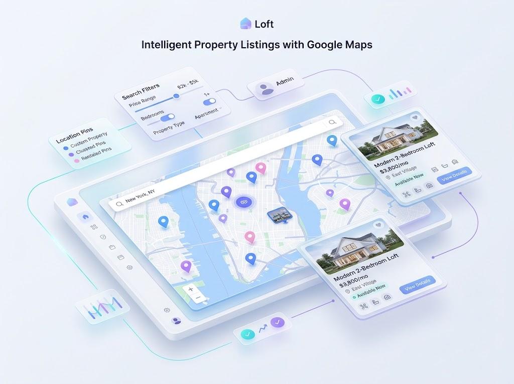 Intelligent Property Listings with Google Maps
