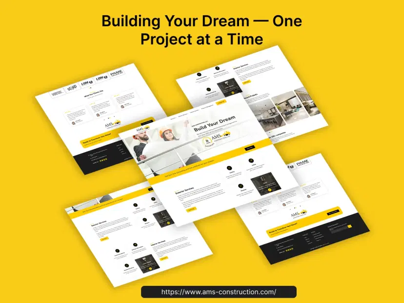 AMS Construction – Interior & Exterior Renovation Services Website