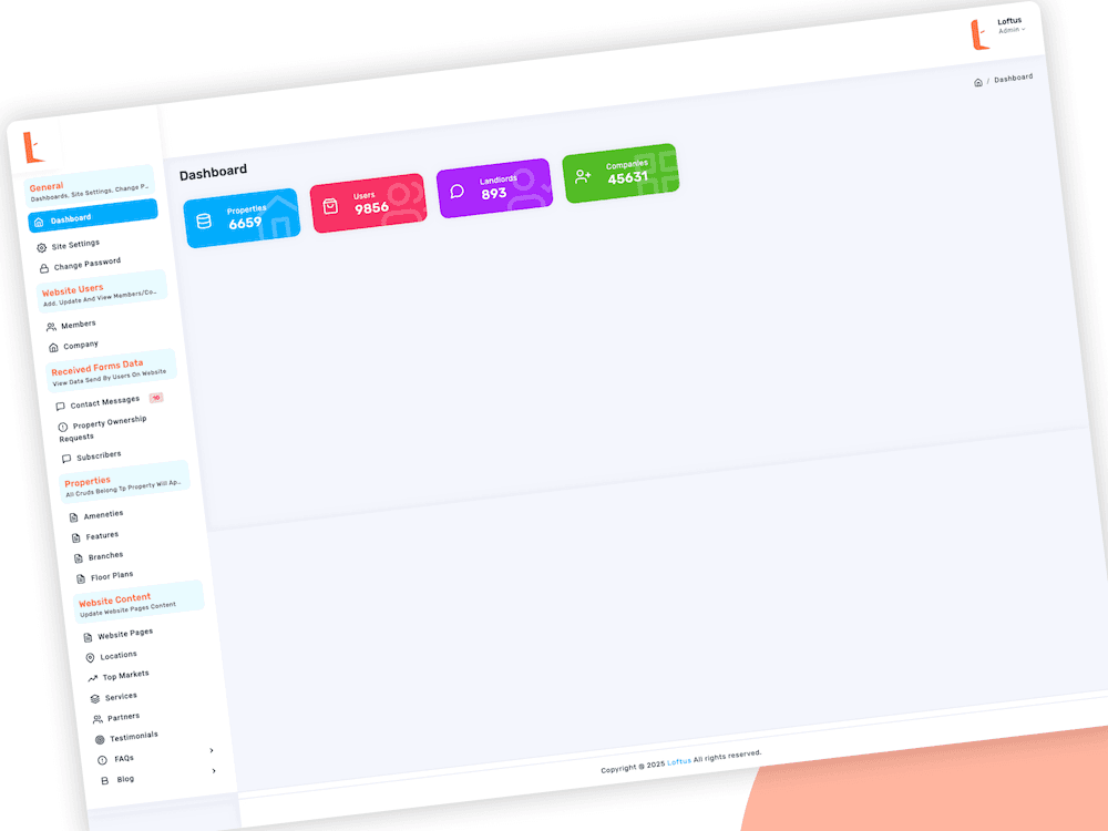 Custom Admin Dashboard
